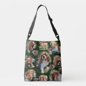 Ajustable Collage photo Cavalier Spaniel, Sac Crossbody (Dos)