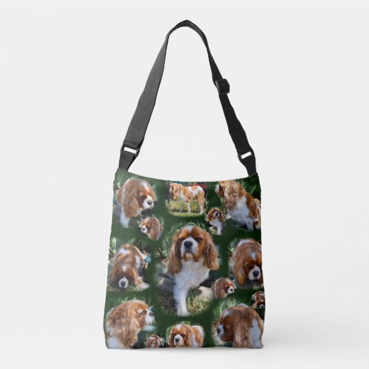 Ajustable Collage photo Cavalier Spaniel, Sac Crossbody (Devant)