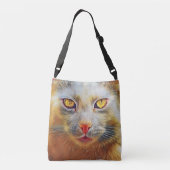 Ajustable Cute chat Golden Face Sac fourre-tout (Dos)