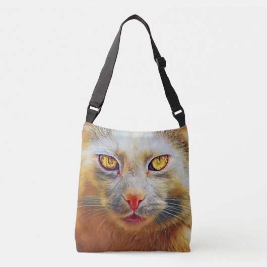 Ajustable Cute chat Golden Face Sac fourre-tout (Devant)