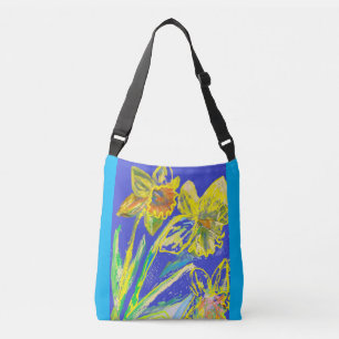 Ajustable Daffodil Aquarelle Peinture fleur Crossbody Sac