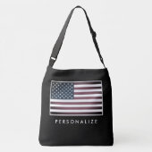 Ajustable Drapeau vintage américain grand sac à dos (Dos)