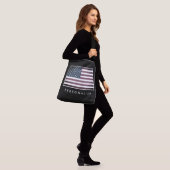 Ajustable Drapeau vintage américain grand sac à dos (Sur le modèle)