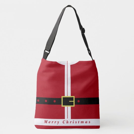 Ajustable Drôle Noël Crossbody Sac Père Noël Cadeau (Dos)