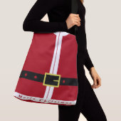 Ajustable Drôle Noël Crossbody Sac Père Noël Cadeau (De près)