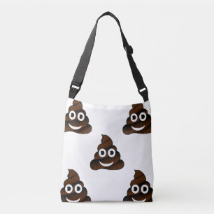 Ajustable drôle poop emoji sac carrosserie sac sac pocketboo