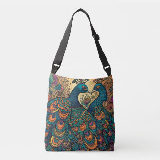 Ajustable Elégant sac fourre-tout paon oiseaux inspirant cit