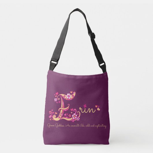 Ajustable Erin E monogramme art et nom signifiant sac (Devant)