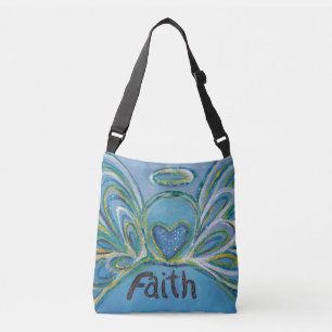 Ajustable Faith Angel Word Art Purge Corps croisé sac