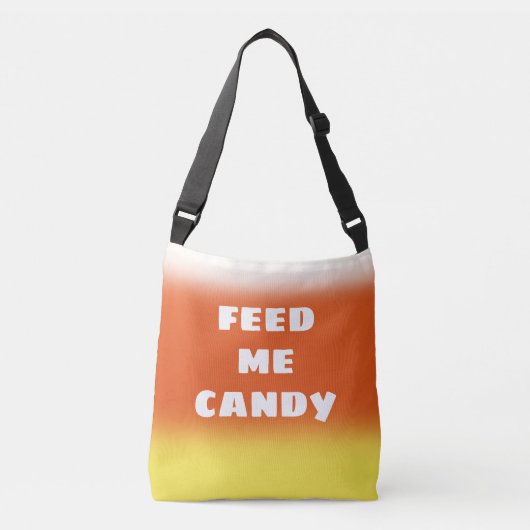 Ajustable "Feed Me Candy" Corn Crossbody Sac (Devant)