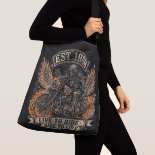 Ajustable Fille motarde, sac fourre-tout moto Route 66