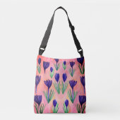 Ajustable Fleurs printanières, Sac Corps De Crocus Violet (Devant)