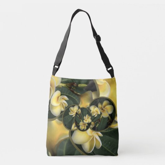 Ajustable Frangipani Tropical Conception Sur Sac fourre-tout (Dos)