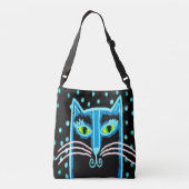 Ajustable Funky Black Cat Sac fourre-tout (Dos)