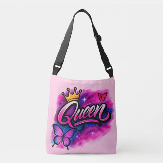 Ajustable Graffiti Queen Airbrush Sac fourre-tout Couronne & (Devant)