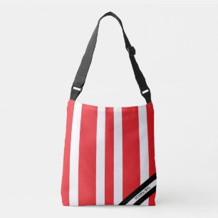 Ajustable HAMbyWG - Sac à épaule en toile - Rouge et blanc