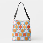 Ajustable Hexagon en sac carrossable orange, bleu et blanc (Dos)