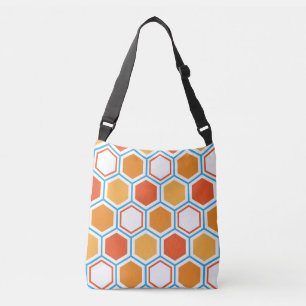 Ajustable Hexagon en sac carrossable orange, bleu et blanc