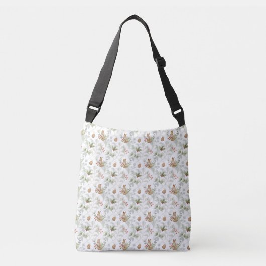 Ajustable Hiver Fox Woodland Forest Cuisine Crossbody Sac (Devant)