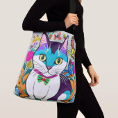 Ajustable Illustration d'art de chat, sac de design de chat  (De près)