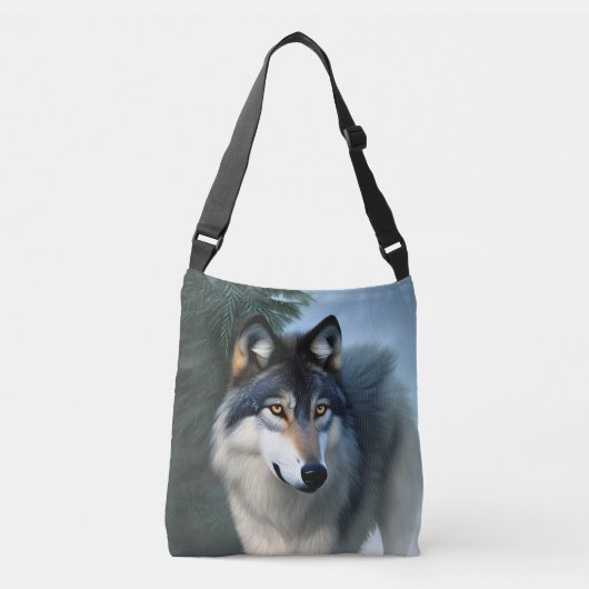 Ajustable Intrépide Loup De L'Arctique, Sac À Corps Croisé (Devant)