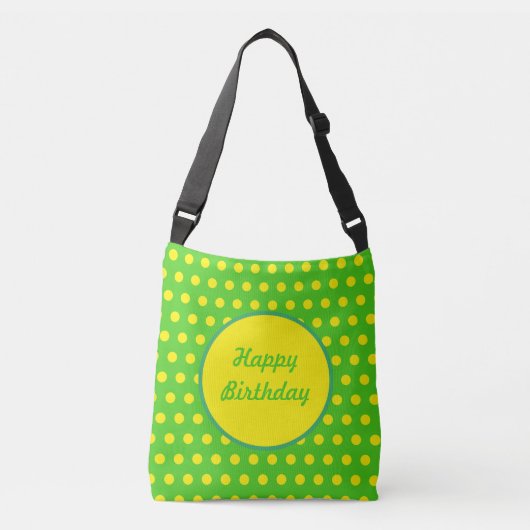 Ajustable Joyeux sac de carrosserie d'anniversaire (Neon Gre (Devant)