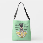 Ajustable KiniArt Schnauzer Life Lemons Crossbody Sac (Dos)