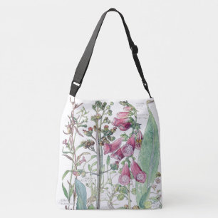 Ajustable La digitale vintage botanique fleurit le sac