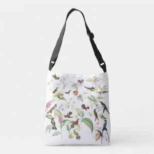 Ajustable La faune d'oiseaux de colibri fleurit le sac