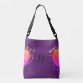 Ajustable Love Heart Monogram All-Over-Print Cross Body Sac (Dos)