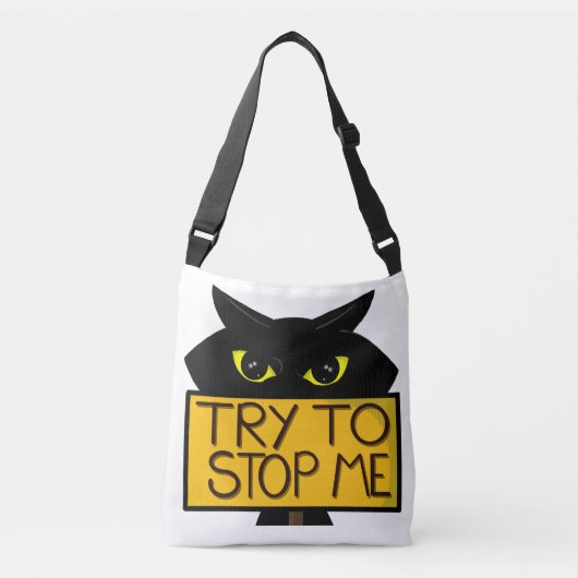 Ajustable Mauvais Boogie -Le Chat- "Essayer de" sac à bandou (Devant)
