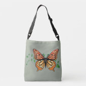 Ajustable Monarque Papillon Rhinestone Sac fourre-tout corps (Dos)