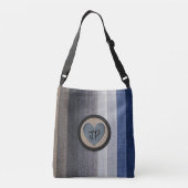 Ajustable Monogramme Elegant Sac fourre-tout bleu ton avec c (Dos)