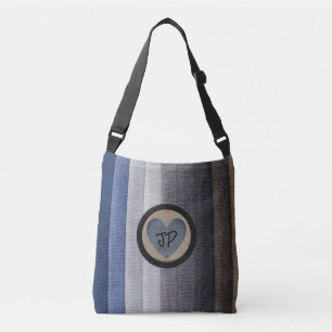 Ajustable Monogramme Elegant Sac fourre-tout bleu ton avec c