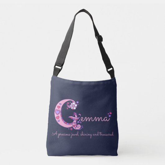 Ajustable Nom et signification de la gemme Sac G monogramme (Devant)