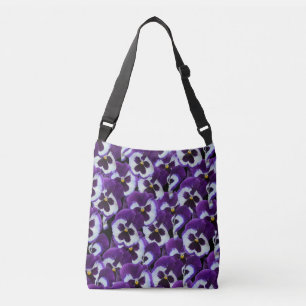 Ajustable Pansies violettes et blanches Sac intégral Print_