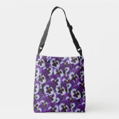 Ajustable Pansies violettes et blanches Sac intégral Print_C (Dos)