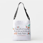 Ajustable Profitez chaque jour de sac croisé blanc (Dos)