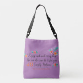 Ajustable Profitez chaque jour de sac crossover lilas (Dos)