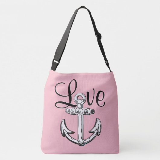Ajustable Rose nautique de sac d'épaule de plage d'amour (Dos)