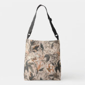 Ajustable Sac à bandoulière à motif floral vintage (Dos)