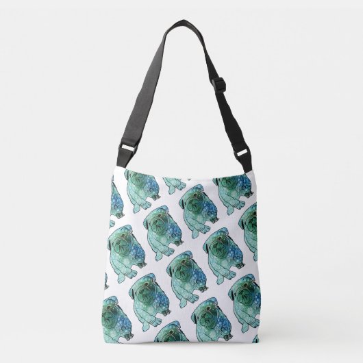 Ajustable Sac à bandoulière avec impression de bouledogue (Devant)