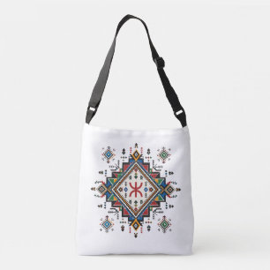 Ajustable Sac à bandoulière berbère marocain Géométrique A