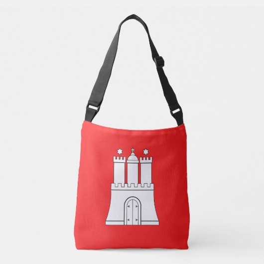 Ajustable Sac à bandoulière Drapeau de Hambourg (Devant)