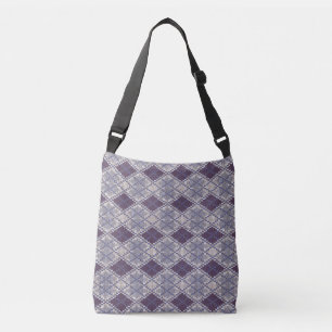 Ajustable Sac à bandoulière en tricot argyles PLUM