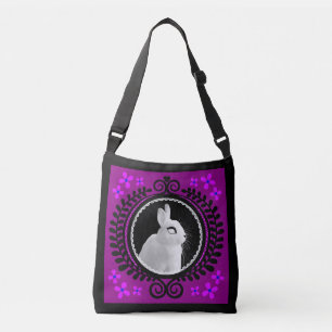 Ajustable Sac à bandoulière étrange lapin blanc / fourre-tou