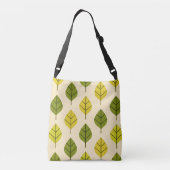 Ajustable Sac à bandoulière Feuilles Vertes et Jaunes (Dos)