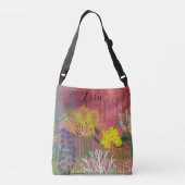 Ajustable Sac à bandoulière "flore abstraite" (Dos)