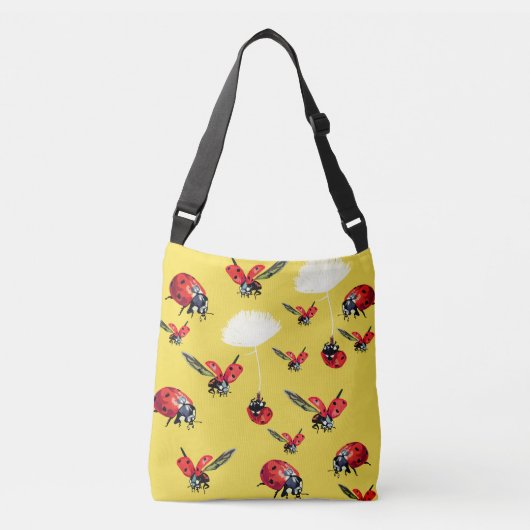 Ajustable Sac à bandoulière Ladybugs Flying (Devant)