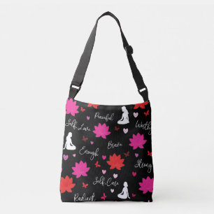 Ajustable Sac à bandoulière Motif floral de lotus d'amour